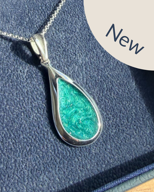 Celestial Teardrop Memorial Pendant